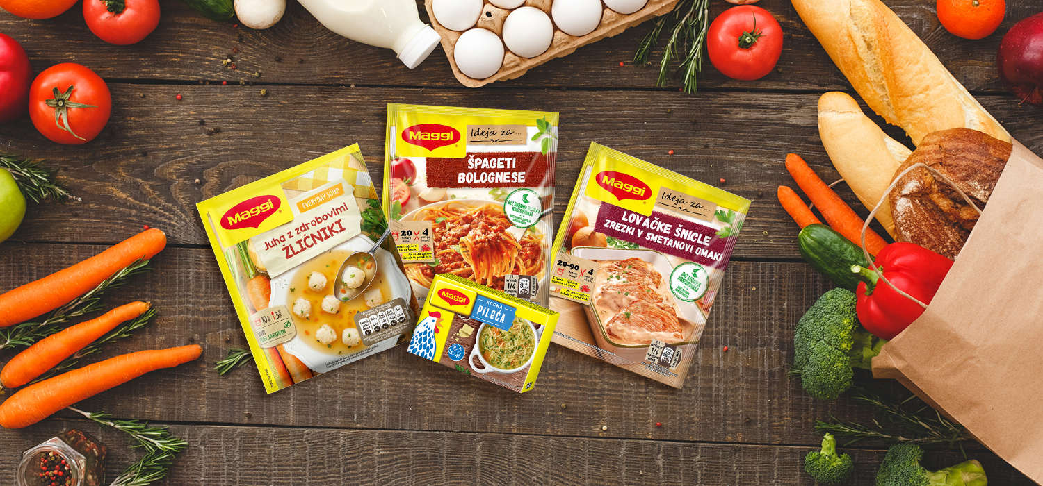 Odkrijte raznovrstno ponudbo izdelkov MAGGI Slovenia