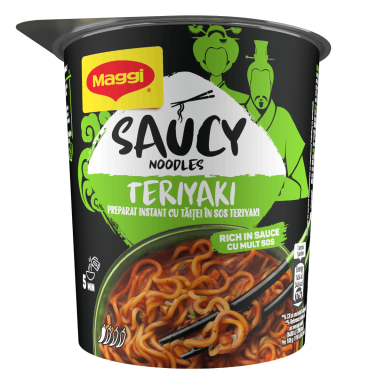 MAGGI Saucy Noodles, instant rezanci z okusom Teriyaki omake