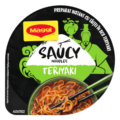 MAGGI Saucy Noodles, instant rezanci z okusom Teriyaki omake