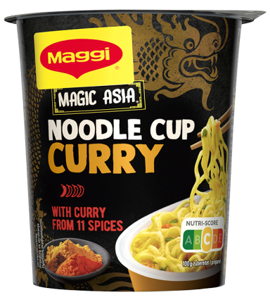 MAGGI Magic Asia Noodles, instant rezanci s karijevimi začimbami, lonček, 63 g_FOP