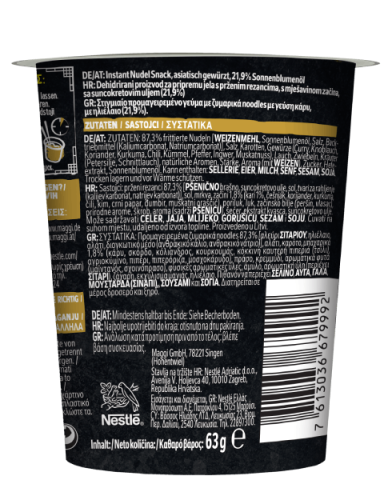 MAGGI Magic Asia Noodles, instant rezanci s karijevimi začimbami, lonček, 63 g_BOP