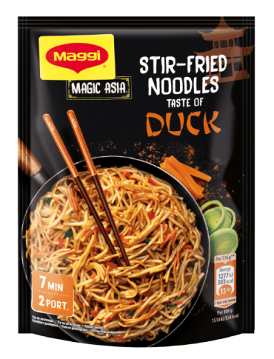 MAGGI Magic Asia Stir-Fried Noodles, rezanci z okusom race, vrečka, 119 g_FOP