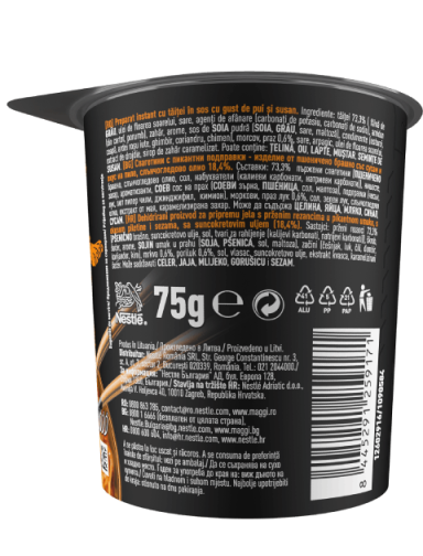 MAGGI Saucy Noodles, instant rezanci v pikantni omaki z okusom piščanca in sezama, lonček, 75 g_BOP