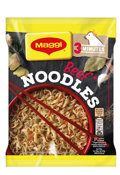 MAGGI Noodles, instant rezanci z okusom govedine, vrečka 59,2 g_FOP