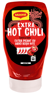 MAGGI Extra Hot Chilli omaka, steklenica, 361 g