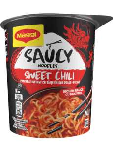 MAGGI Saucy Noodles, instant rezanci v sladko-pekoči omaki, lonček, 75 g